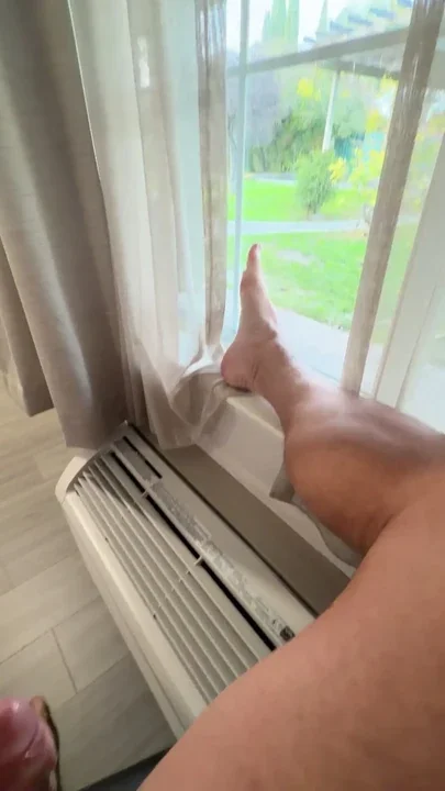 Playing at a hotel - exposing myself in the window