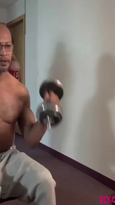 Neighbor Guy Seduced in Apartment Gym