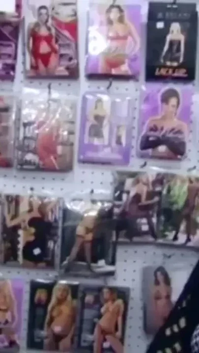 Two big cocks fot the sex shop girl