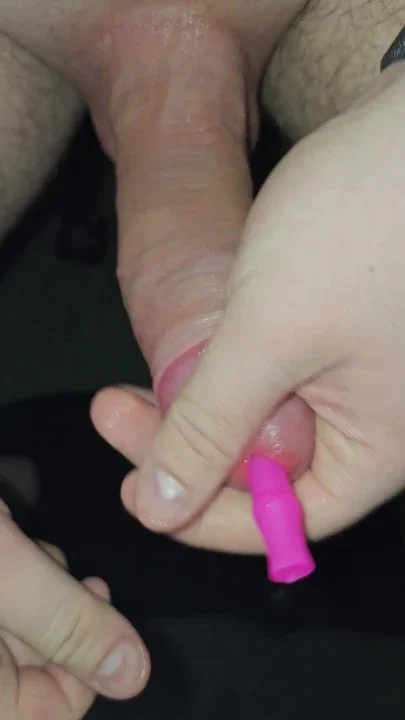 Inserting urethral toys inside my cock and cum at the end Clip 1