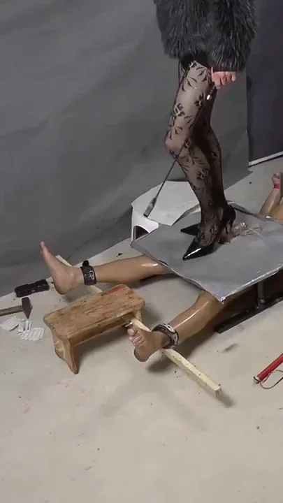 CBT on the cockboard with femboy Lucy - cruel ladies Clip 1