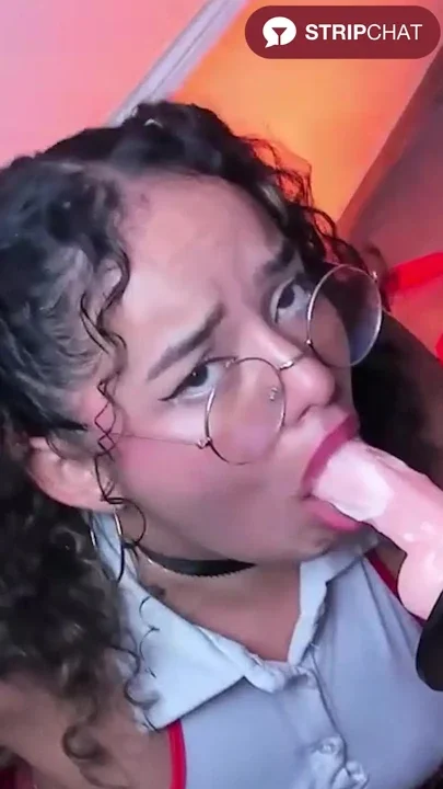 Curly Brunette in Glasses Blowjob Deepthroat Dildo Webcam Show – Kristenbread