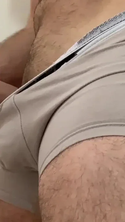 Trans man handjobing his sex packer Clip 2