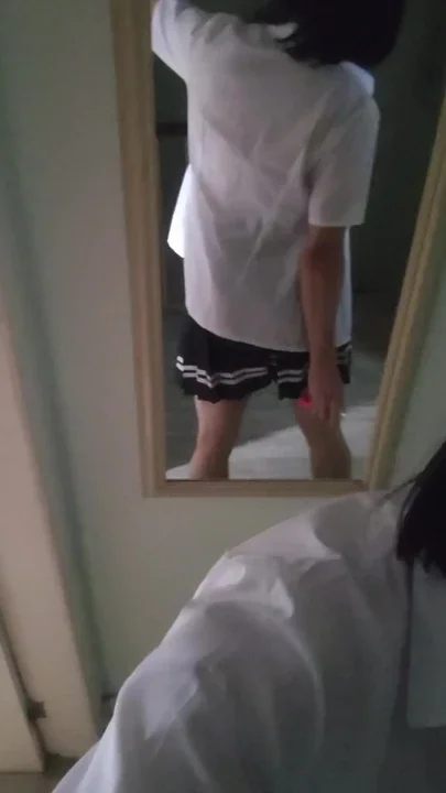 Little pussy with pink dildo in her ass