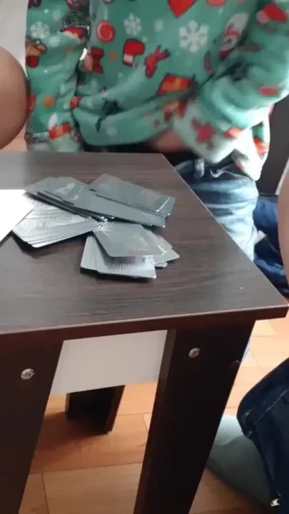 A card game turned into a hot lesbian threesome Clip 1