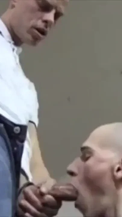 CAZZOfilm - Young gay boy suck 4 big dicks of skinheads
