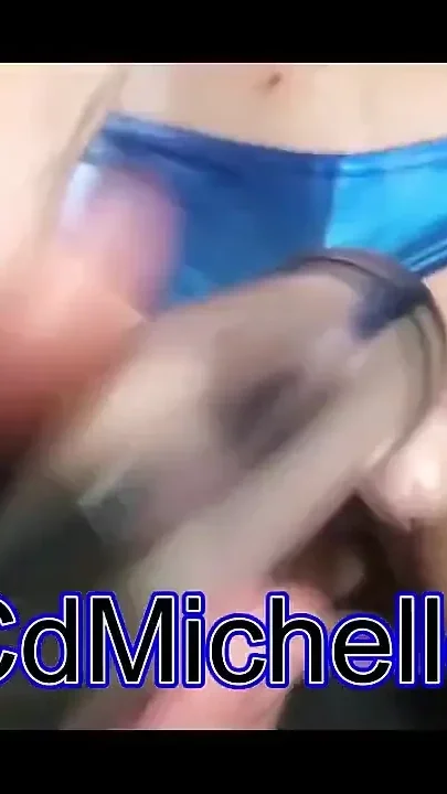 Cdmichelle Shaking Ass Wearing Blue Dress Blue Bodysuit Purple Nylons