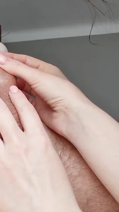 Hot blowjob play with balls and swallow huge cum load