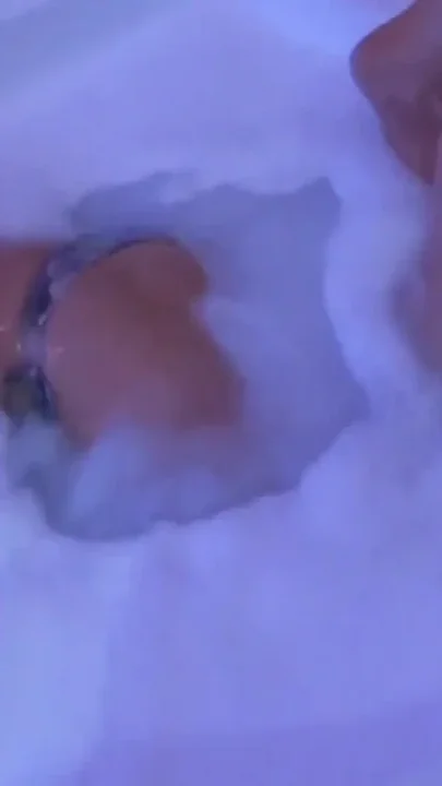 Before enjoying my boss's huge cock I go to the motel's jacuzzi and start to get aroused