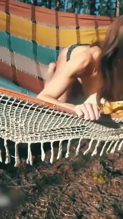 ASS TO MOUTH IN A HAMMOCK IN A CLEARING IN THE FOREST Clip 1