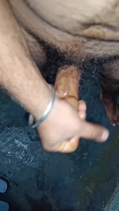 Oiling up and cumming with a glimpse of asshole and armpits Clip 1