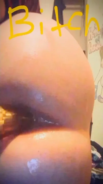 Oiled up sissy pussy masturbation