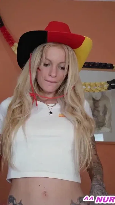 German skinny blonde amateur teen gets private creampie POV Clip 1