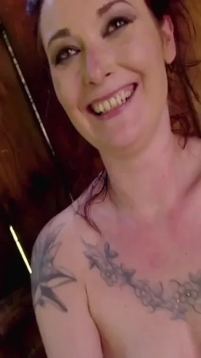 Outdoor fuck for pierced and tattoed brunette and mouth ending