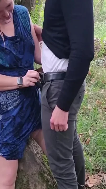 Exhib nature turns into a hot threesome