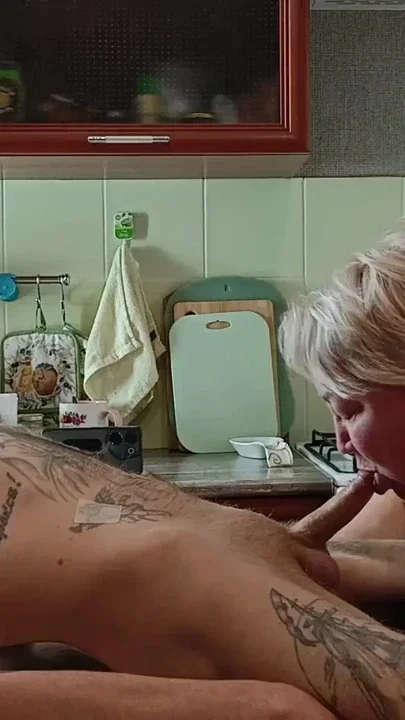 neighbor does deep throat blowjob and swallows thick cum Clip 1