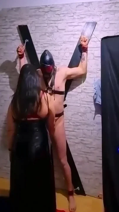 Slave Is Completely at the Mercy of St Andrew's Cross Part 3