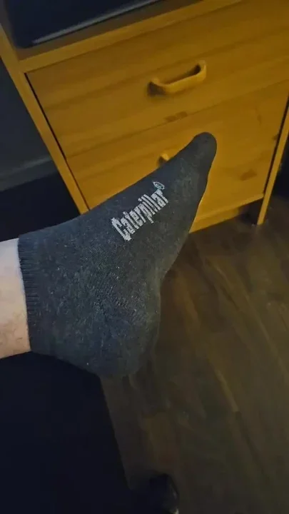 My Second Feet touching video with smelly sock on