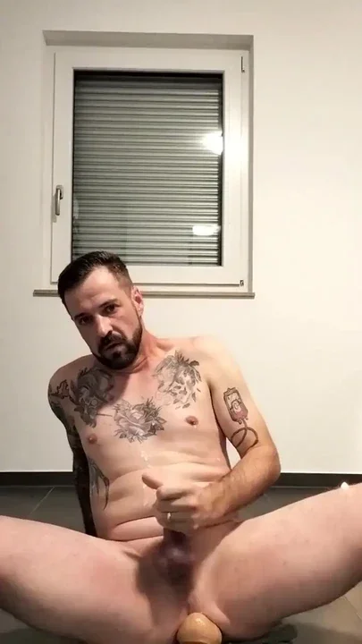 Fuck mare rides dildo and plays with candle wax Clip 3