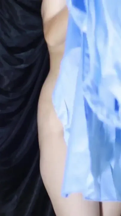 Try On Haul My New Satin Silk Lingerie and pajamas Clip 1