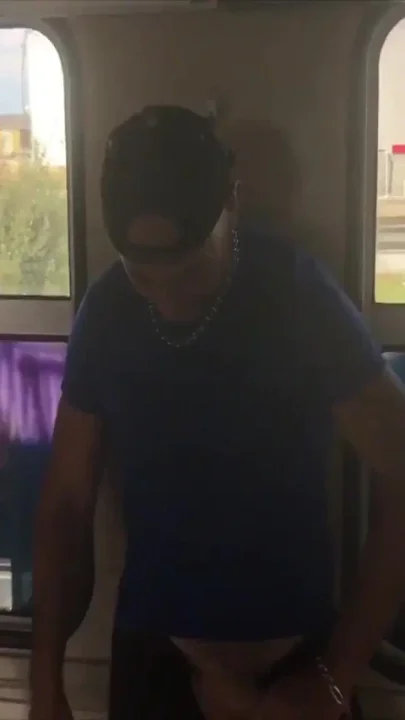 Riskey exhib fucked bareback in pubilc train young straight dude