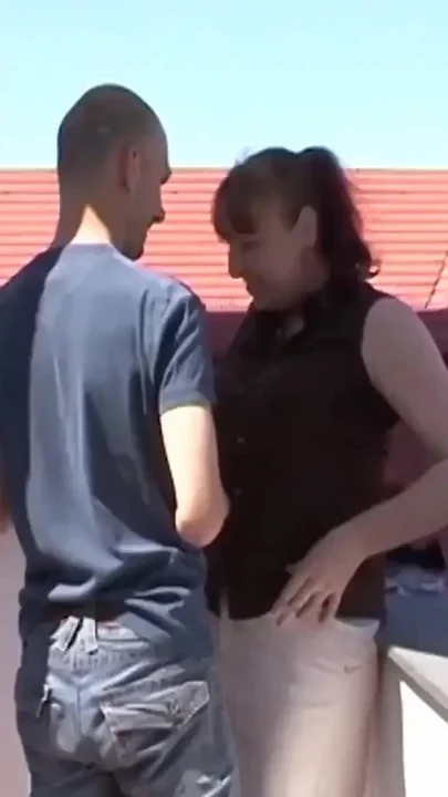 Horny-matured German Couple Fucks Each Other Hard on the Balcony Outdoors