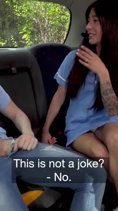Nurse in my taxi inspects my cock - Fake Taxi Clip 1