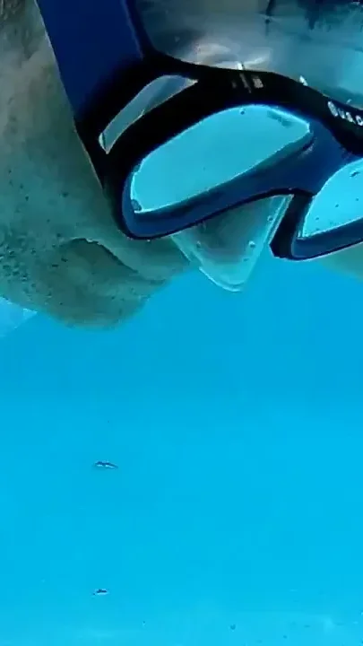 Couple Underwater Diving and Swimming