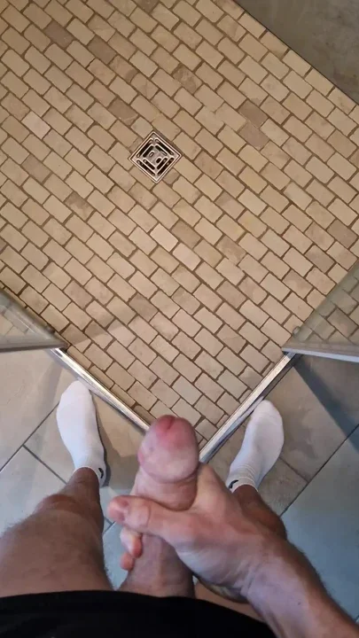 Cum fountain in the shower