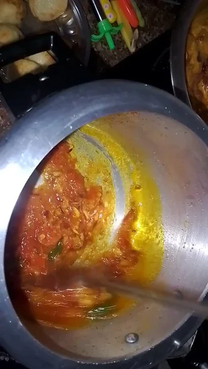 My wife bana rahi hai chicken curry Clip 2