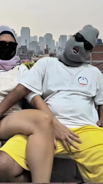 Hijab Muslim Big ask me to touch & play her Pussy when she was in Balcony