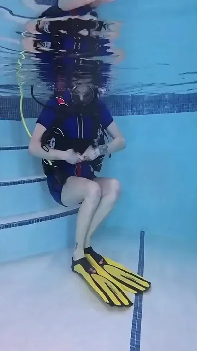 Bound Beneath the Surface - Scuba Tease & Rope Play in Vintage Wetsuit
