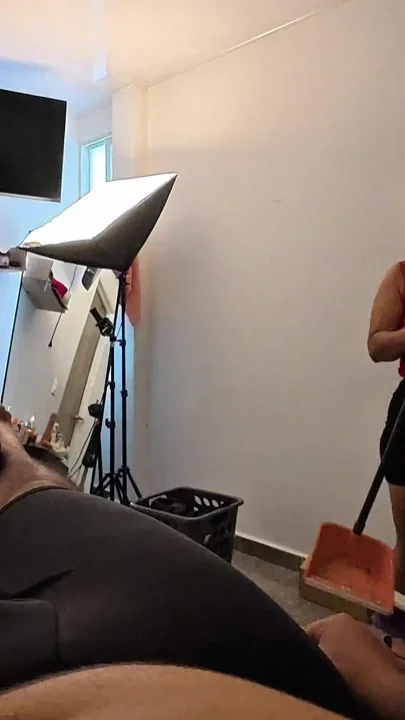 Mature Maid Rides 18-year-old Boy's Cock After She Kept Teasing Him While Cleaning