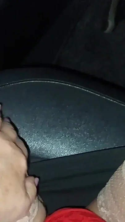 Mature stepmom teases her stepson in the car in public with her sexy legs in