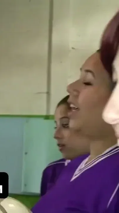 Soccer girls team work out their pussies after training