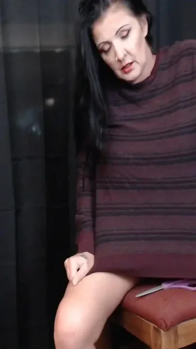 Pretty knit sweater destruction