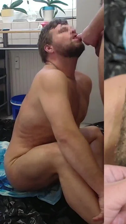Asked my straight roommate to piss on me ended up sucking his dick Clip 1