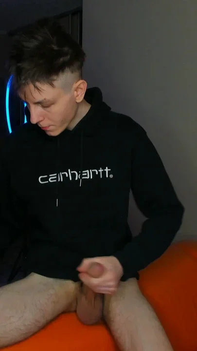Horny College Twink Edges Huge Cock Until Explosive Cumshot
