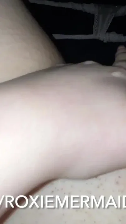 A young beauty plays with her pussy at night while no one is watching Clip 1