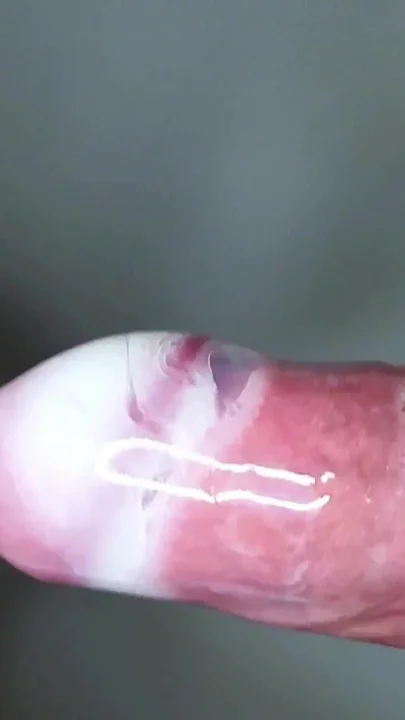 Close-up of a wet blowjob with a condom Beautiful lips warm my cock Clip 2