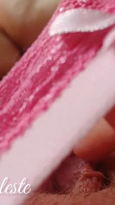 Teen orgasm with fingering in lace panty