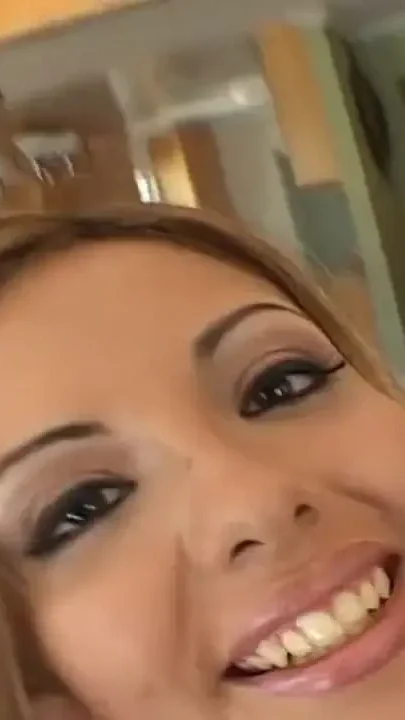 Skinny blonde rides a huge cock on the sofa to a mouth cumshot