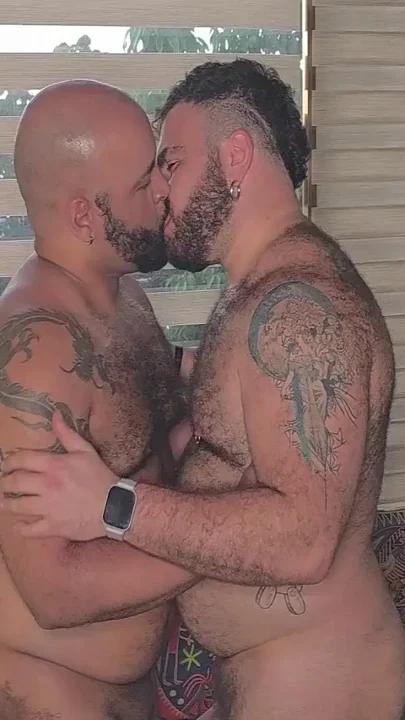 Hairy Bear Top Pounds Tattooed Bottom Doggy and Missionary Raw