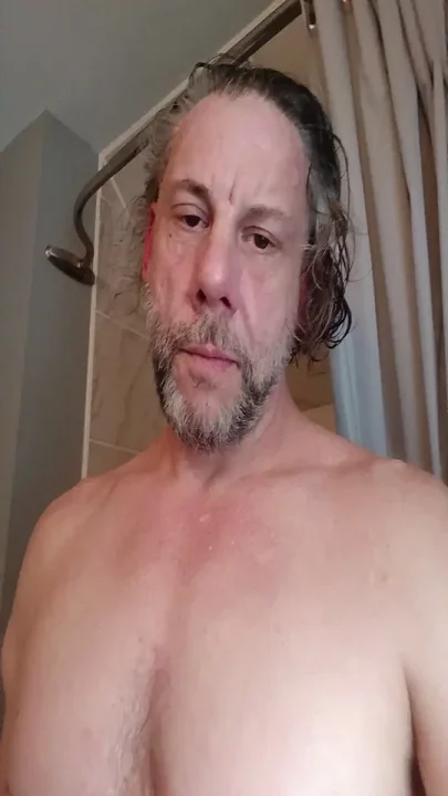 Shower anout to dry off