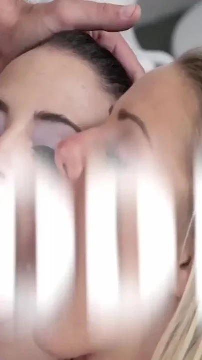 Blonde girl moans in pleasure as she fucks her pussy with a dildo