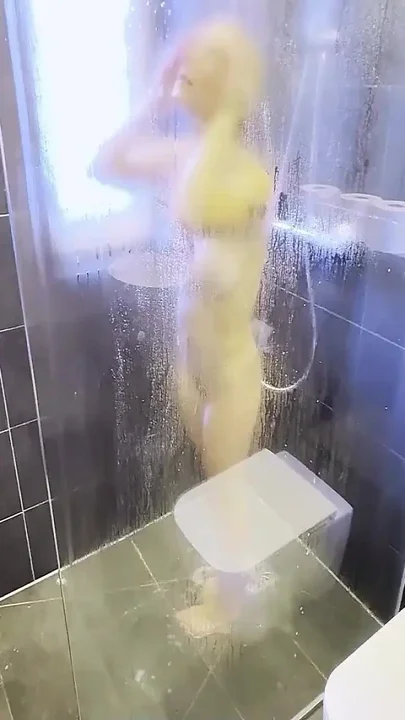 German Slim Step-sister with Big Tits Caught in Shower and Seduce to Fuck