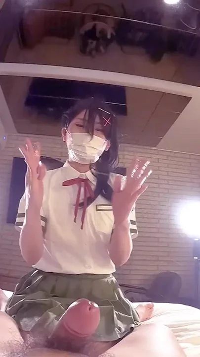 Suzume School Uniform Ladyboy Get Fucked Japanese Hentai Crossdresser Cosplayer 2 Clip 1