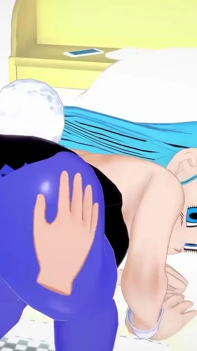 Bulma and Goku fuck while Android 18 watches - Dragon ball Zex Series Clip 1