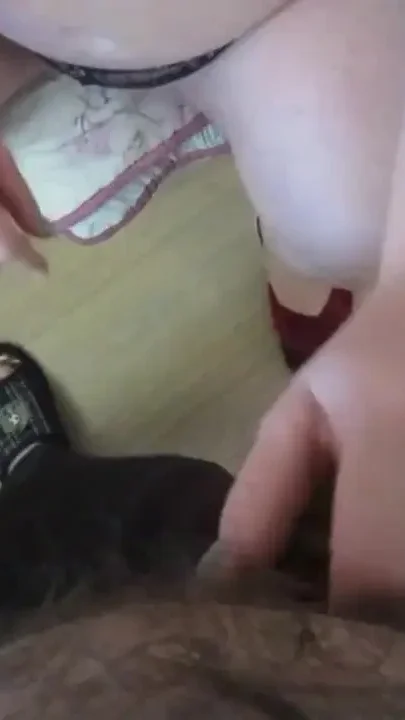 BBW sexy fucked in the mouth and cum on big tits