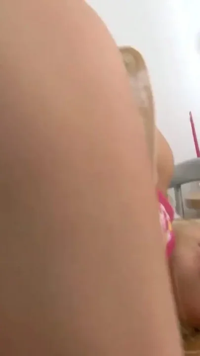 Blonde teen gets her asshole rammed and creamed